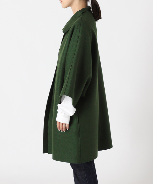 journal standard L'essage(ジャーナルスタンダードレサージュ)の「《追加》【HARRIS WHARF LONDON】kimono mantle:コート(その他アウター・レディース・チャコールグレー/グリーン/アイボリー・42)」の10枚目の写真