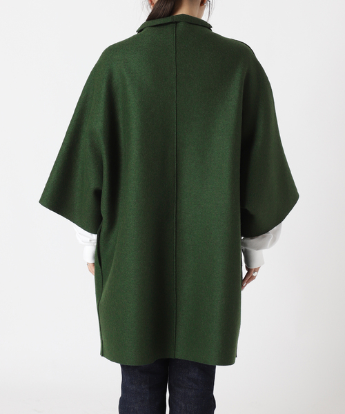 journal standard L'essage(ジャーナルスタンダードレサージュ)の「《追加》【HARRIS WHARF LONDON】kimono mantle:コート(その他アウター・レディース・チャコールグレー/グリーン/アイボリー・42)」の11枚目の写真