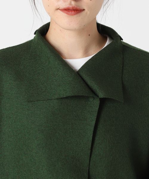 journal standard L'essage(ジャーナルスタンダードレサージュ)の「《追加》【HARRIS WHARF LONDON】kimono mantle:コート(その他アウター・レディース・チャコールグレー/グリーン/アイボリー・42)」の13枚目の写真