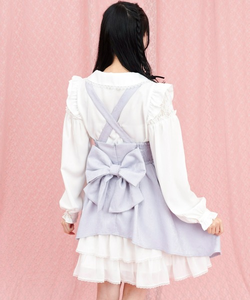 Secret Honey（シークレットハニー）の「ジャガードバッスルジャンパードレス（ワンピース・レディース・ブラック/ブルー/ワインレッド/ピンク・MEDIUM）」の11枚目の写真