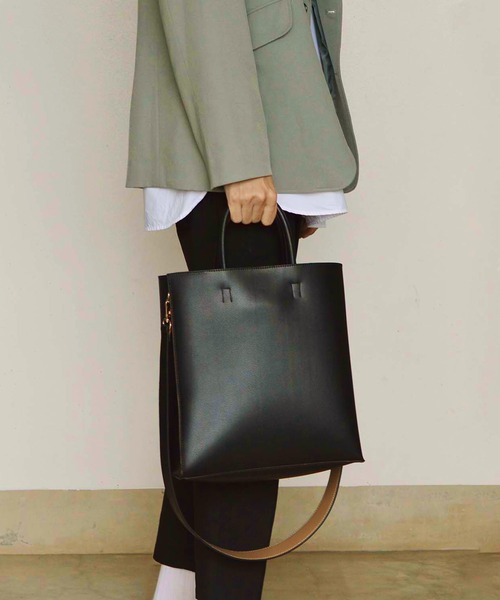 セール】【A4サイズ収納可】 ソフトスクエアトートバッグ / 再入荷