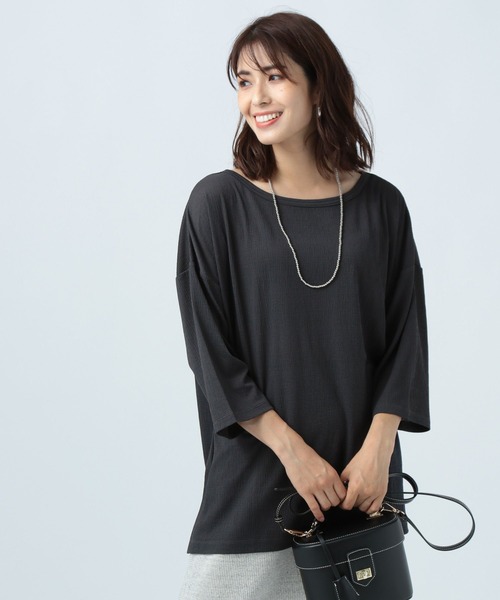 BAYFLOW(ベイフロー)の「LOOSE ロンT(Tシャツ/カットソー・レディース・オフホワイト/チャコール/オレンジ・FREE)」の11枚目の写真