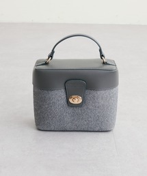 natural couture | 2022AWアイテム/やわらかい肌触りであたたかさのあるデザイン ひねり金具レトロバニティバッグ(ショルダーバッグ)