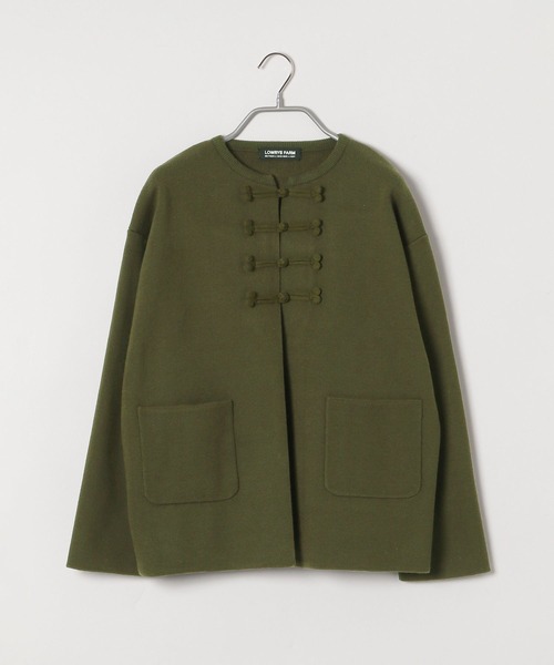 LOWRYS FARM(ローリーズファーム)の「ニットチャイナカーデ 357637(カーディガン/ボレロ・キッズ・ブラック/カーキ・150cm/160cm)」の1枚目の写真