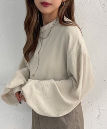 apres jour mignon | 袖ボリュームバンドカラーシャツ【ZOZOTOWN限定アイテム】(シャツ/ブラウス)
