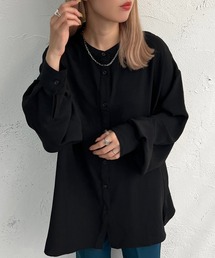 袖ボリュームバンドカラーシャツ【ZOZOTOWN限定アイテム】