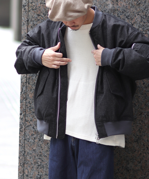 Name.(ネーム)の「【Name.×JOINT WORKS】 WOOL MA-1(MA-1・メンズ・ブラック・2/3)」の2枚目の写真