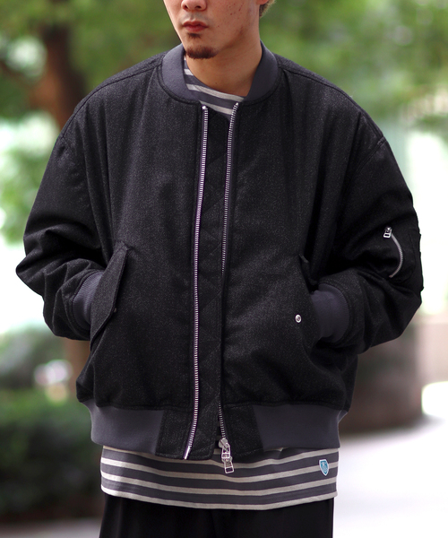 Name.(ネーム)の「【Name.×JOINT WORKS】 WOOL MA-1(MA-1・メンズ・ブラック・2/3)」の6枚目の写真