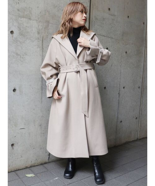 MURUA(ムルーア)の「セーラーカラーコート(その他アウター・レディース・ブラック/アイボリー/ブラウン・1/2)」の18枚目の写真