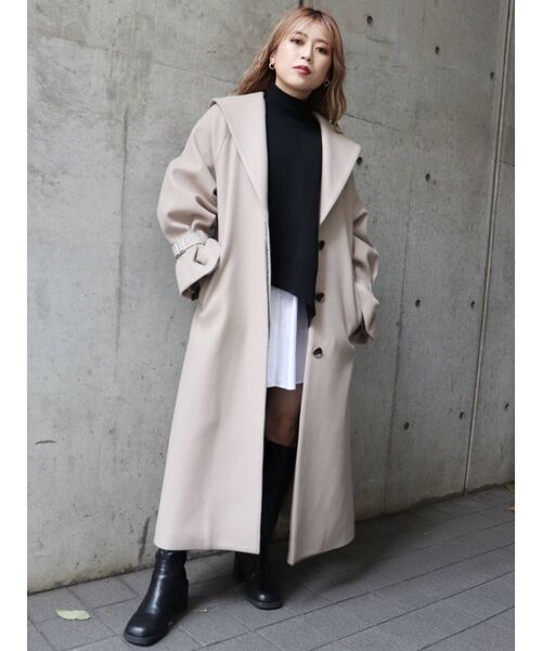 MURUA(ムルーア)の「セーラーカラーコート(その他アウター・レディース・ブラック/アイボリー/ブラウン・1/2)」の19枚目の写真