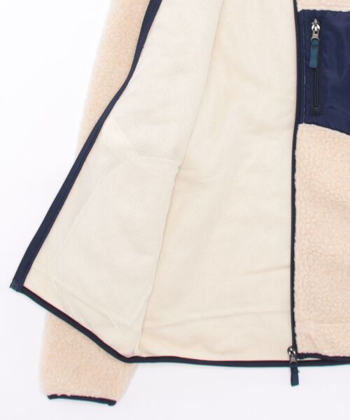 STYLEBLOCK（スタイルブロック）の「裏メッシュシープボアレトロジャケット（ブルゾン・メンズ・ベージュ/アイボリー/ブラック・LL/L/M）」の5枚目の写真