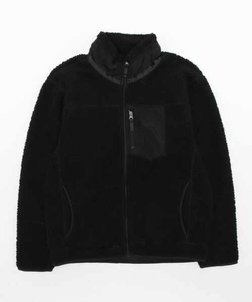 STYLEBLOCK（スタイルブロック）の「裏メッシュシープボアレトロジャケット（ブルゾン・メンズ・ベージュ/アイボリー/ブラック・LL/L/M）」の7枚目の写真