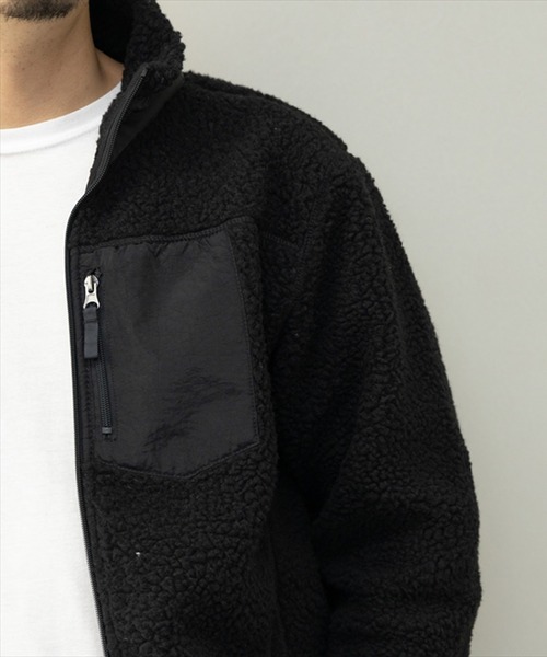 STYLEBLOCK（スタイルブロック）の「裏メッシュシープボアレトロジャケット（ブルゾン・メンズ・ベージュ/アイボリー/ブラック・LL/L/M）」の11枚目の写真