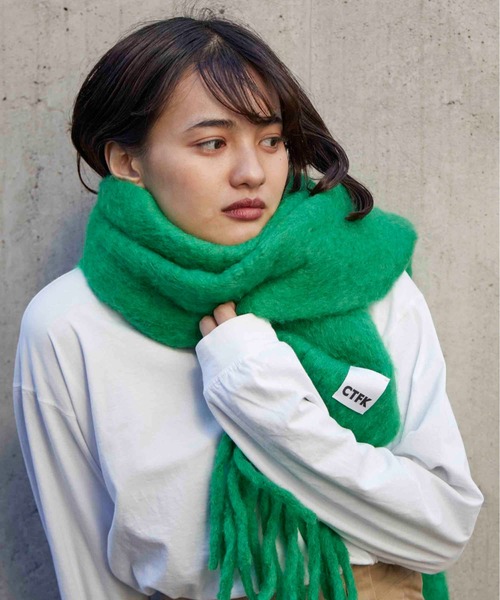 CONTROL FREAK(コントロールフリーク)の「CONTROL FREAK(コントロールフリーク)シャギーマフラー(マフラー・レディース・グレー/グリーン/オレンジ・FREE)」の4枚目の写真