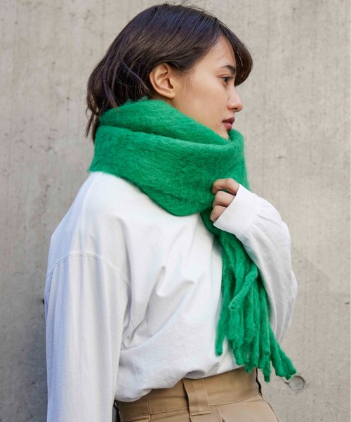 CONTROL FREAK(コントロールフリーク)の「CONTROL FREAK(コントロールフリーク)シャギーマフラー(マフラー・レディース・グレー/グリーン/オレンジ・FREE)」の6枚目の写真