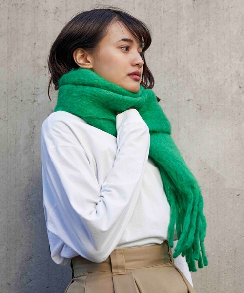 CONTROL FREAK(コントロールフリーク)の「CONTROL FREAK(コントロールフリーク)シャギーマフラー(マフラー・レディース・グレー/グリーン/オレンジ・FREE)」の8枚目の写真