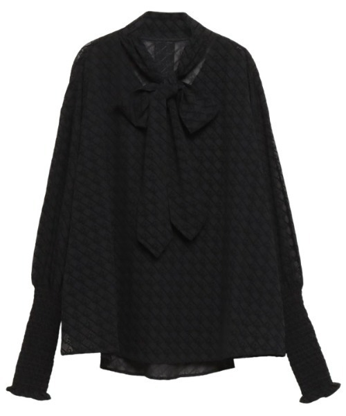 EIMY ISTOIRE(エイミーイストワール)の「es monogram フロッキーブラウス(シャツ/ブラウス・レディース・ブラック/アイボリー/ブラウン・FREE)」の18枚目の写真