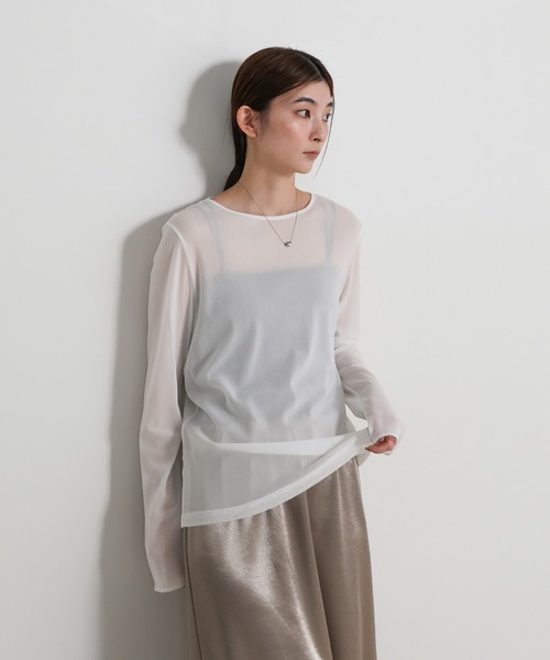 セール】【6色展開】クルーネックシアープルオーバー（Tシャツ