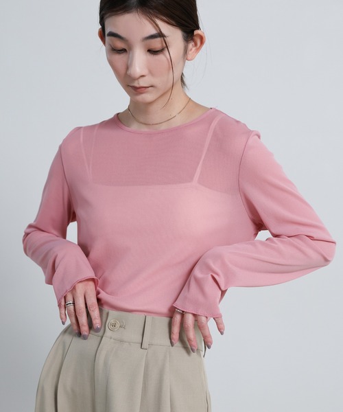 クルーネックシアープルオーバー select MOCA（セレクトモカ） tシャツ 「6色展開」クルーネックシアー