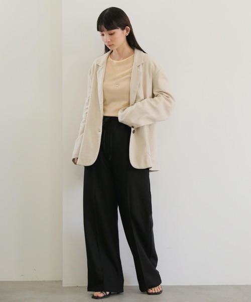 select MOCA(セレクトモカ)の「【6色展開】クルーネックシアープルオーバー(Tシャツ/カットソー・レディース・ピンク/ライトベージュ/ブラック/ライトブルー/ホワイト/グレイッシュベージュ・FREE)」の15枚目の写真