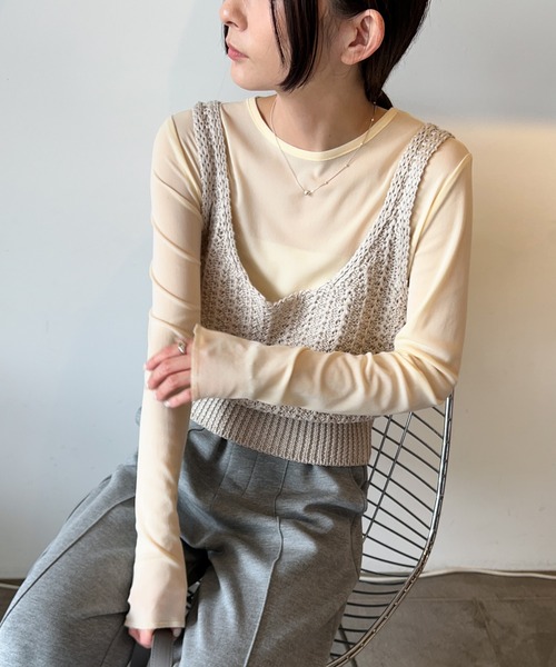 6色展開】クルーネックシアープルオーバー（Tシャツ/カットソー