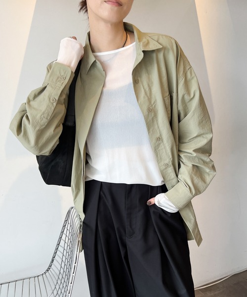 6色展開】クルーネックシアープルオーバー（Tシャツ/カットソー