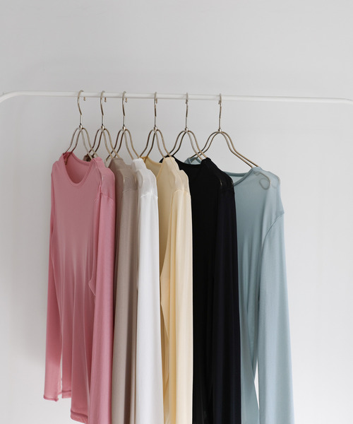 セール】【6色展開】クルーネックシアープルオーバー（Tシャツ