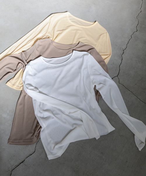 セール】【6色展開】クルーネックシアープルオーバー（Tシャツ