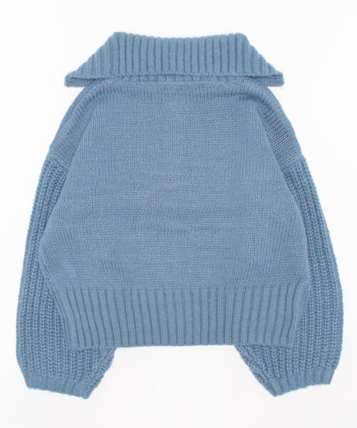 toucher du brise（トゥシェドブリーズ）の「ゆるっと ハーフジップ ニット（ニット/セーター・レディース・ブラック/ライトグリーン/ブルー/グレー・M）」の12枚目の写真