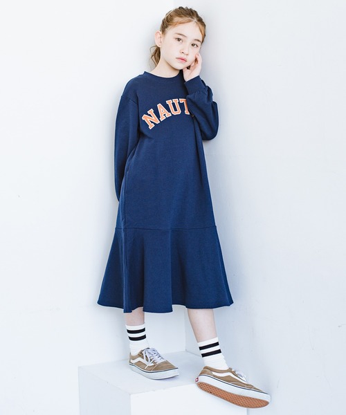 NAUTICA（ノーティカ）の「【NAUTICA/ノーティカ】アップリケロゴマーメイド裏毛ワンピース（ワンピース・キッズ・ネイビー/杢グレー・150/120/140/130）」の20枚目の写真