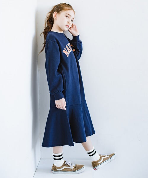 NAUTICA（ノーティカ）の「【NAUTICA/ノーティカ】アップリケロゴマーメイド裏毛ワンピース（ワンピース・キッズ・ネイビー/杢グレー・150/120/140/130）」の16枚目の写真