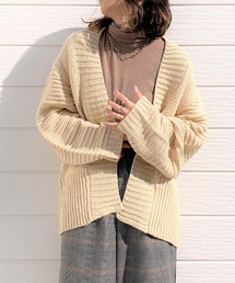 Q | ざっくりニットカーデ(カーディガン/ボレロ)