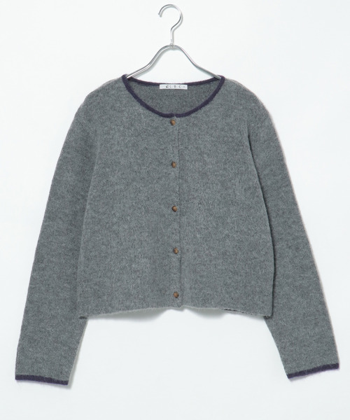 LBC（エルビーシー）の「配色ニットショートカーディガン（カーディガン/ボレロ・レディース・ベージュ/グレー/ターコイズブルー/オレンジ・M/L）」の2枚目の写真