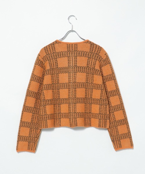 LBC（エルビーシー）の「配色ニットショートカーディガン（カーディガン/ボレロ・レディース・ベージュ/グレー/ターコイズブルー/オレンジ・M/L）」の5枚目の写真