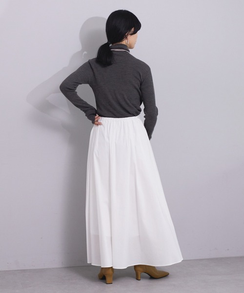 SHENERY（シーナリー）の「タックフレアロングスカート（スカート・レディース・ブラック/オフホワイト・FREE）」の19枚目の写真