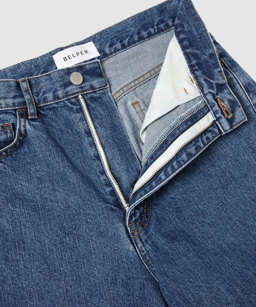 BELPER（ベルパー）の「TWISTED DENIM PANTS（デニムパンツ・レディース・インディゴブルー/ベージュ・1(S)/2(M)）」の5枚目の写真