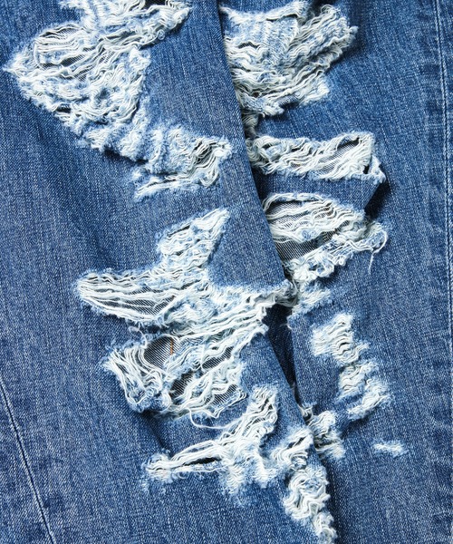 BELPER（ベルパー）の「TWISTED DENIM PANTS（デニムパンツ・レディース・インディゴブルー/ベージュ・1(S)/2(M)）」の7枚目の写真