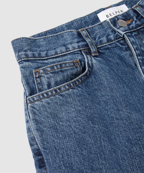 BELPER（ベルパー）の「TWISTED DENIM PANTS（デニムパンツ・レディース・インディゴブルー/ベージュ・1(S)/2(M)）」の6枚目の写真