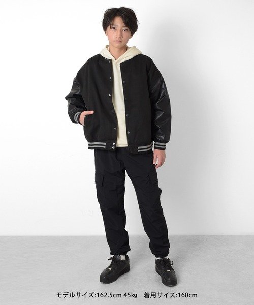 GLAZOS（グラソス）の「[ジョガー]ナイロン裏起毛・カーゴパンツ（カーゴパンツ・キッズ・ネイビー/ライトベージュ/ブラック・140cm/150cm/160cm/170cm）」の14枚目の写真