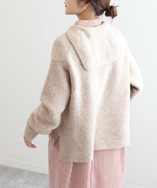 ORCIVAL（オーシバル）の「【ORCIVAL / オーシバル】 TAN_BOUCLE SAILOR ニット（ニット/セーター・レディース・チャコールグレー/ベージュ・FREE）」の15枚目の写真