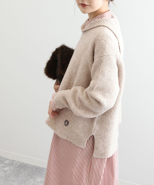 ORCIVAL（オーシバル）の「【ORCIVAL / オーシバル】 TAN_BOUCLE SAILOR ニット（ニット/セーター・レディース・チャコールグレー/ベージュ・FREE）」の17枚目の写真