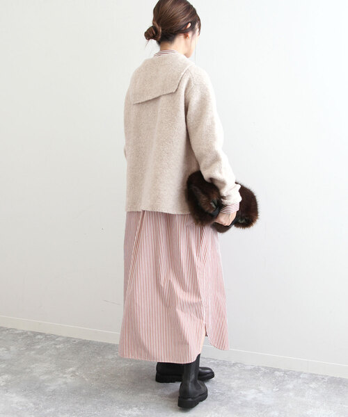 ORCIVAL（オーシバル）の「【ORCIVAL / オーシバル】 TAN_BOUCLE SAILOR ニット（ニット/セーター・レディース・チャコールグレー/ベージュ・FREE）」の18枚目の写真