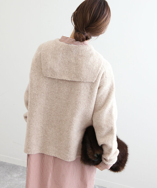 ORCIVAL（オーシバル）の「【ORCIVAL / オーシバル】 TAN_BOUCLE SAILOR ニット（ニット/セーター・レディース・チャコールグレー/ベージュ・FREE）」の19枚目の写真