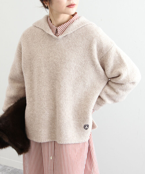 ORCIVAL（オーシバル）の「【ORCIVAL / オーシバル】 TAN_BOUCLE SAILOR ニット（ニット/セーター・レディース・チャコールグレー/ベージュ・FREE）」の22枚目の写真