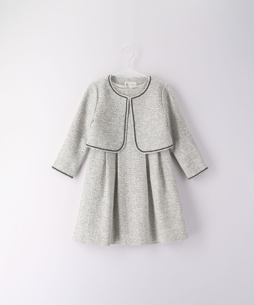 ROPE' PICNIC（ロペピクニック）の「【KIDS】ファンシーツイードボレロ＆ワンピース（ワンピース・キッズ・サックスブルー/ホワイト系その他・110/120/130）」の12枚目の写真