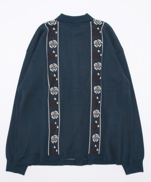 Right-on（ライトオン）の「フラワージャカードニット（ニット/セーター・メンズ・ブラウン/ブラック/オリーブ・M/XL/L）」の4枚目の写真