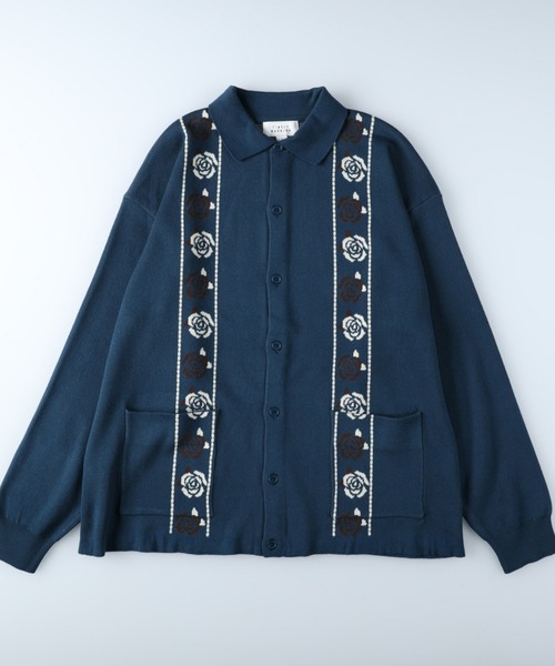 Right-on（ライトオン）の「フラワージャカードニット（ニット/セーター・メンズ・ブラウン/ブラック/オリーブ・M/XL/L）」の3枚目の写真