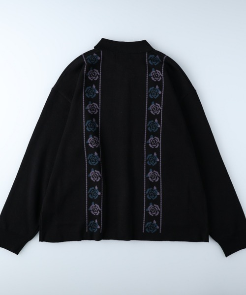 Right-on（ライトオン）の「フラワージャカードニット（ニット/セーター・メンズ・ブラウン/ブラック/オリーブ・M/XL/L）」の8枚目の写真