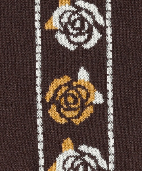 Right-on（ライトオン）の「フラワージャカードニット（ニット/セーター・メンズ・ブラウン/ブラック/オリーブ・M/XL/L）」の5枚目の写真