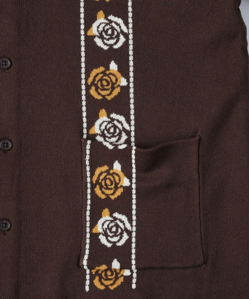 Right-on（ライトオン）の「フラワージャカードニット（ニット/セーター・メンズ・ブラウン/ブラック/オリーブ・M/XL/L）」の6枚目の写真